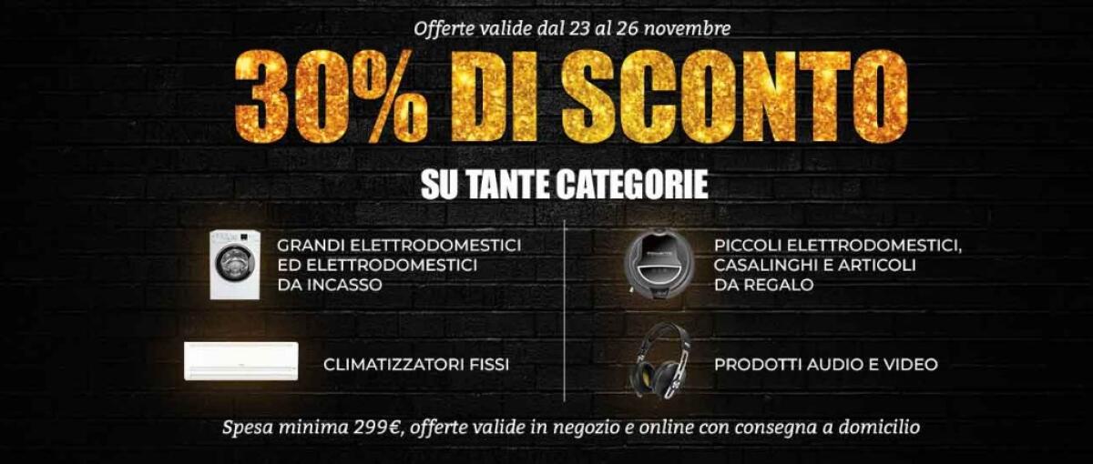 Black Friday 2018 Unieuro con un incredibile 30% di sconto - 