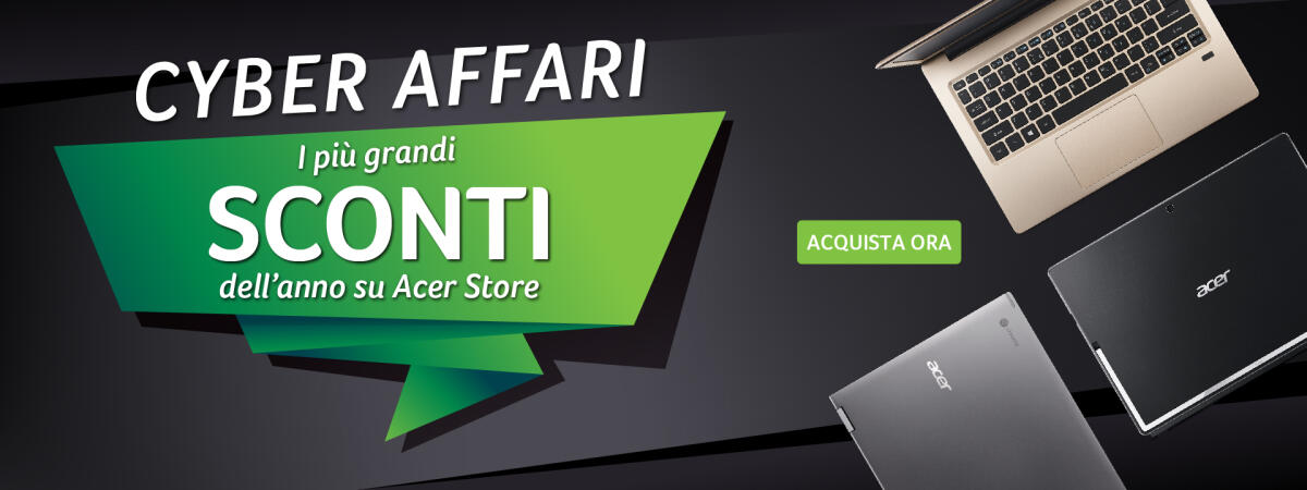 Black Friday 2018 Acer: Sconti su Desktop, Notebook, Tablet, Monitor ed Accessori - 