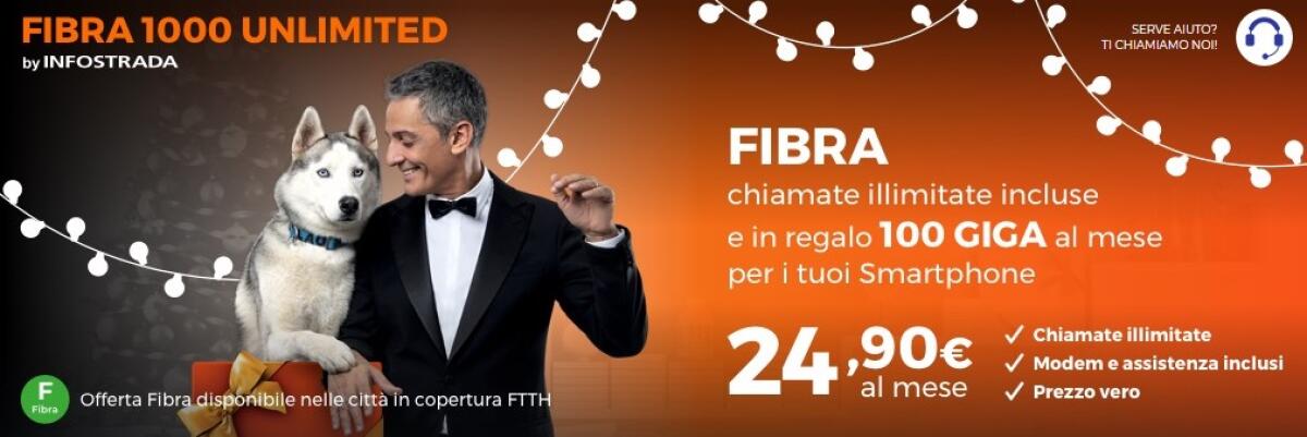 Wind Fibra 1000 Unlimited a soli 24,90€ al mese con SIM 100GB in regalo - 
