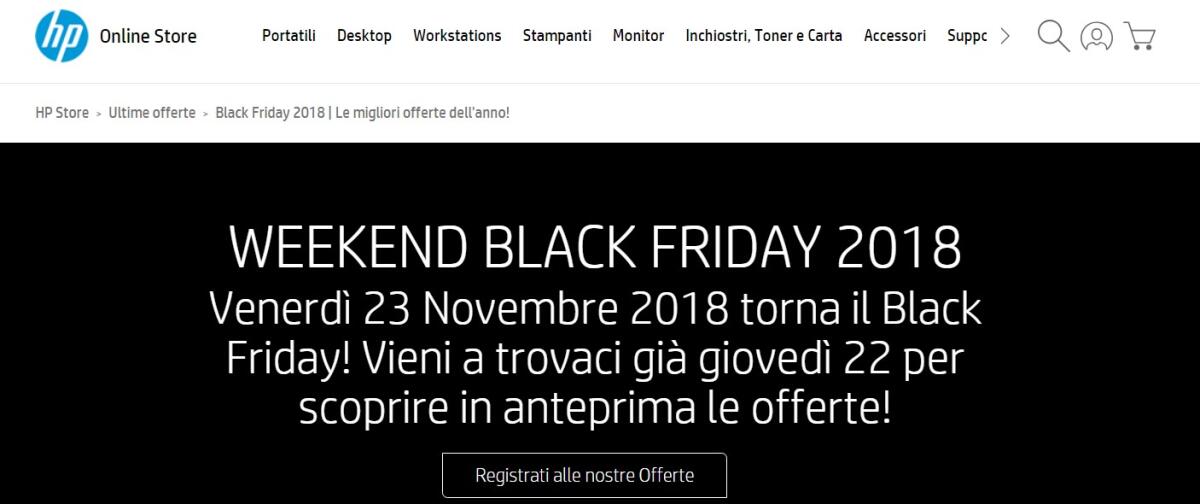 Black Friday 2018 HP: Sconti su tanti prodotti ma solo dal 22 novembre - 