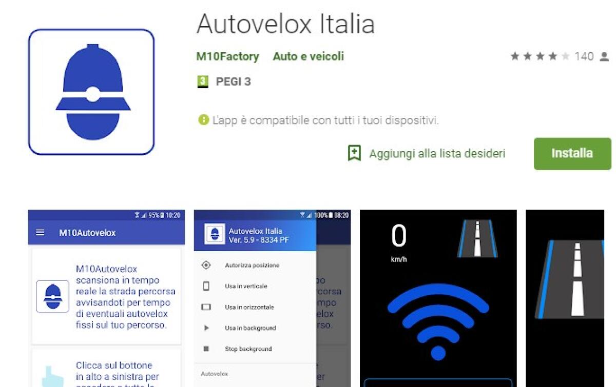 Autovelox Italia è l'app Android per scoprire gli Autovelox nel raggio di 500 metri con avvisi tempestivi - 