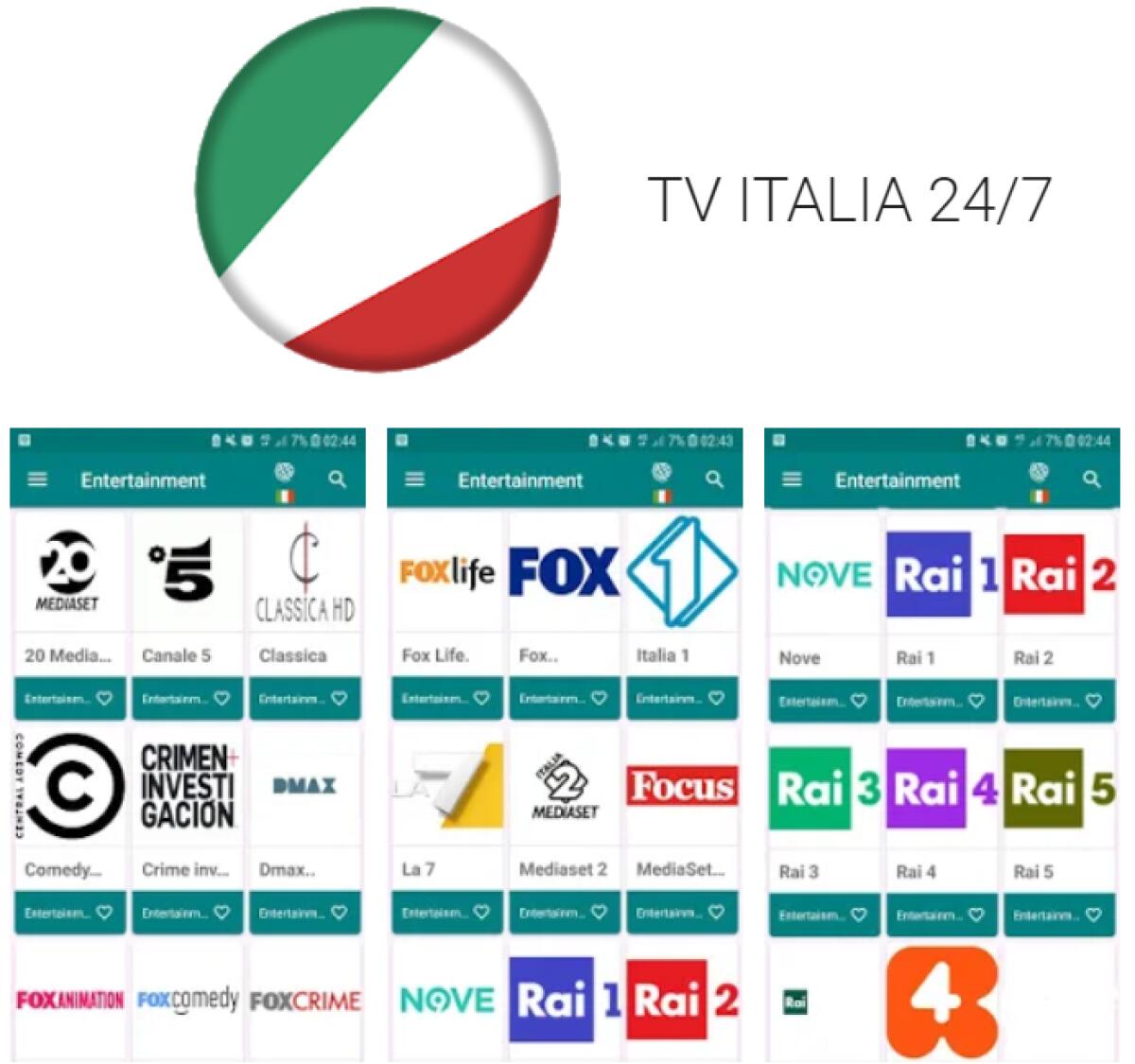 Migliore Alternativa TVTAP (è il perfetto Clone) con solo Canali Italiani - 