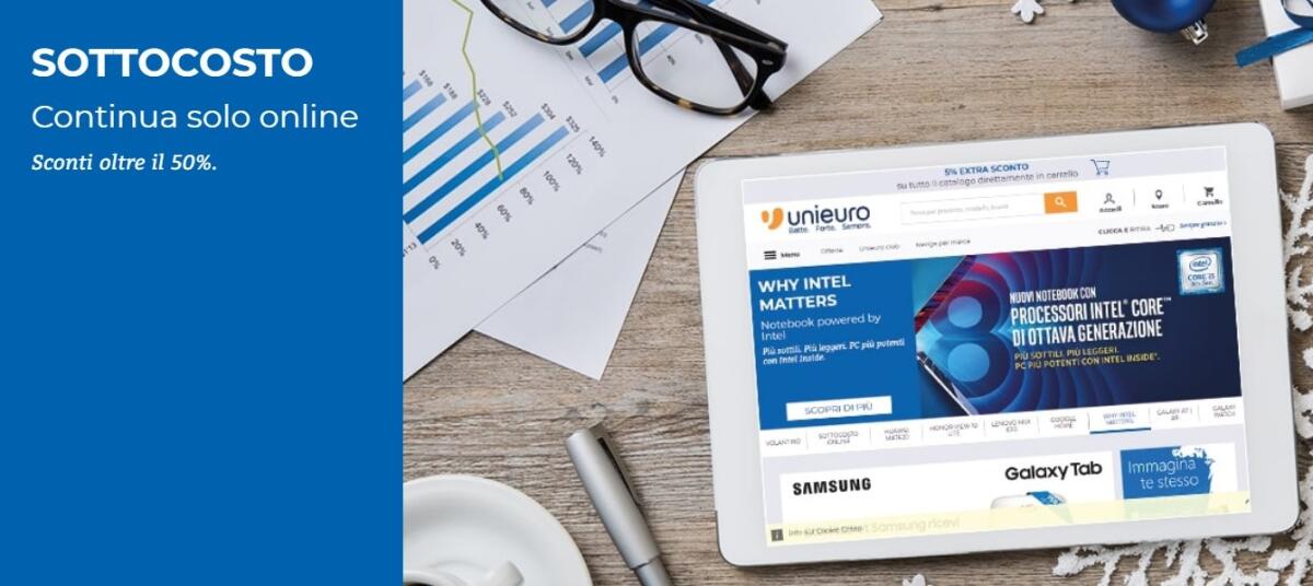 Unieuro lancia il SOTTOCOSTO online: Sconti oltre il 50% - 