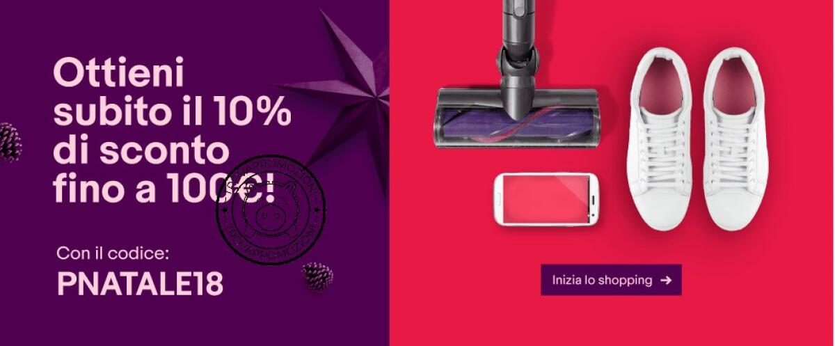 Codice Sconto 10% eBay Se Paghi Con PayPal Per Natale - 