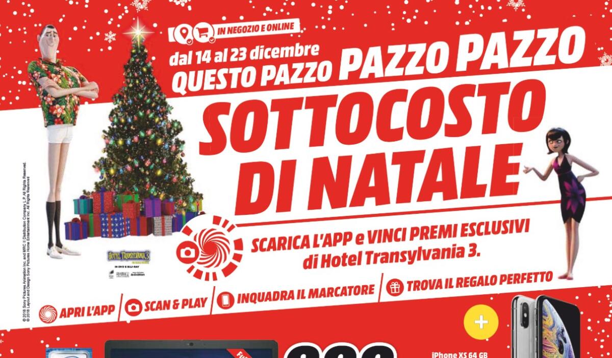 Incredibile SOTTOCOSTO DI NATALE di MediaWorld [14-23 dicembre 2018] - 