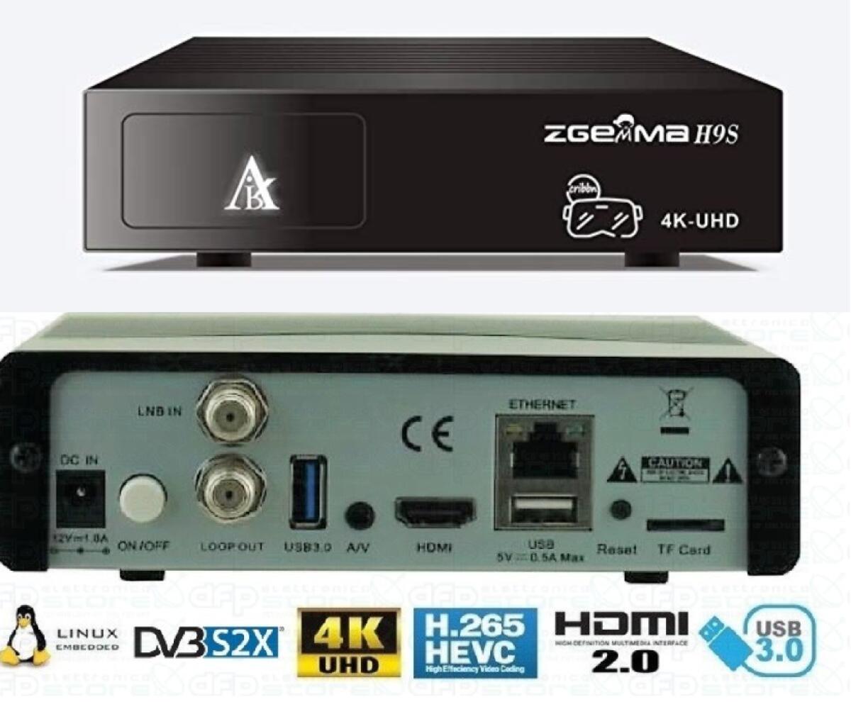 Zgemma H9S: Decoder Economico Enigma 2, 4K, SAT, Digitale Terrestre e IPTV - 