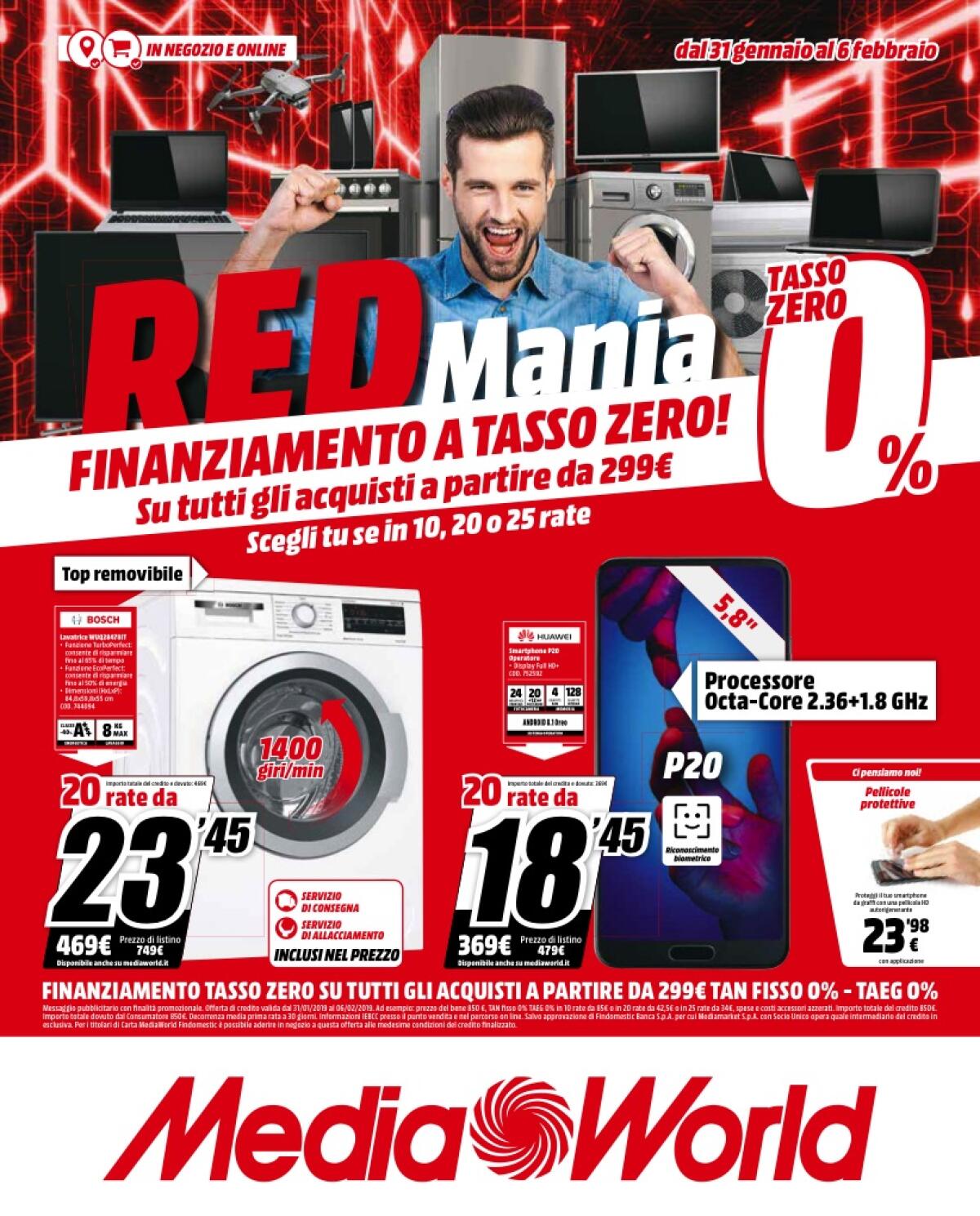 MediaWorld RED MANIA: Ecco il Volantino valido fino al prossimo 6 febbraio - 