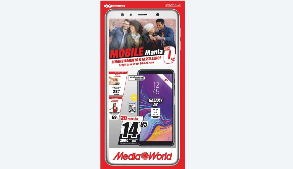 Volantino MediaWorld Gennaio 2019: MOBILE MANIA e TASSO 0 - 