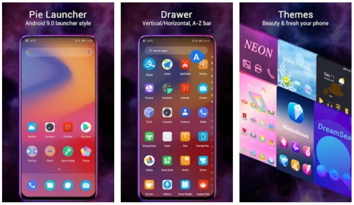 Pie Launcher 9.0: Launcher bellissimo basato su Android 9 Pie - 