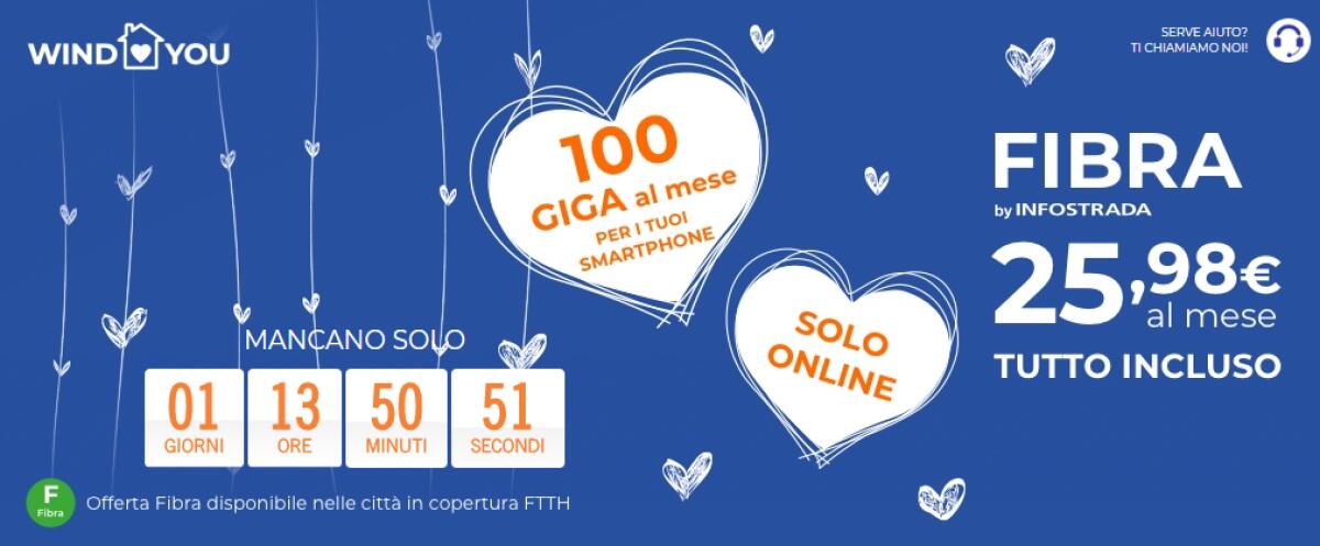 Wind Loves You: Ecco la Super Promo di San Valentino per Internet a Casa - 