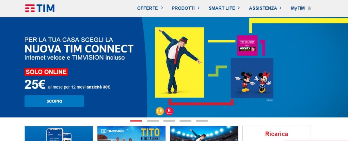 10% di Credito Omaggio se ricarichi la tua scheda TIM oggi - 