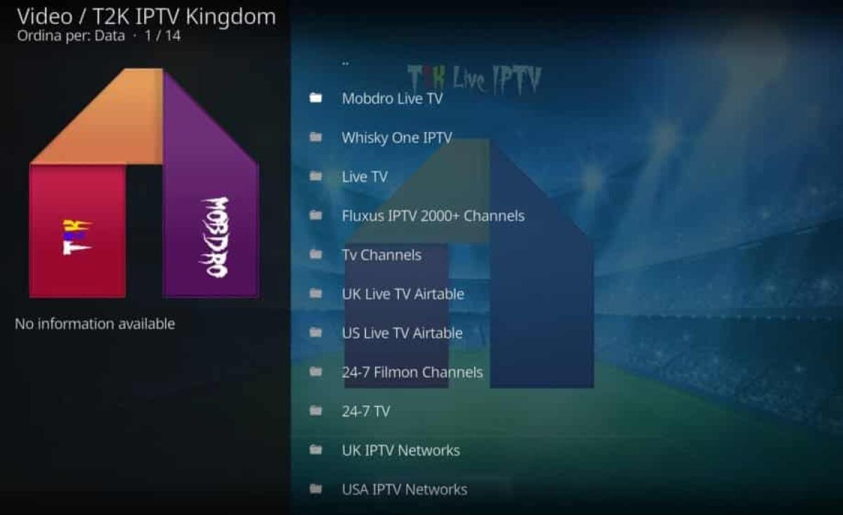 Come installare TVTAP su Kodi 18: Ecco l'addon T2K IPTV Kingdom - 