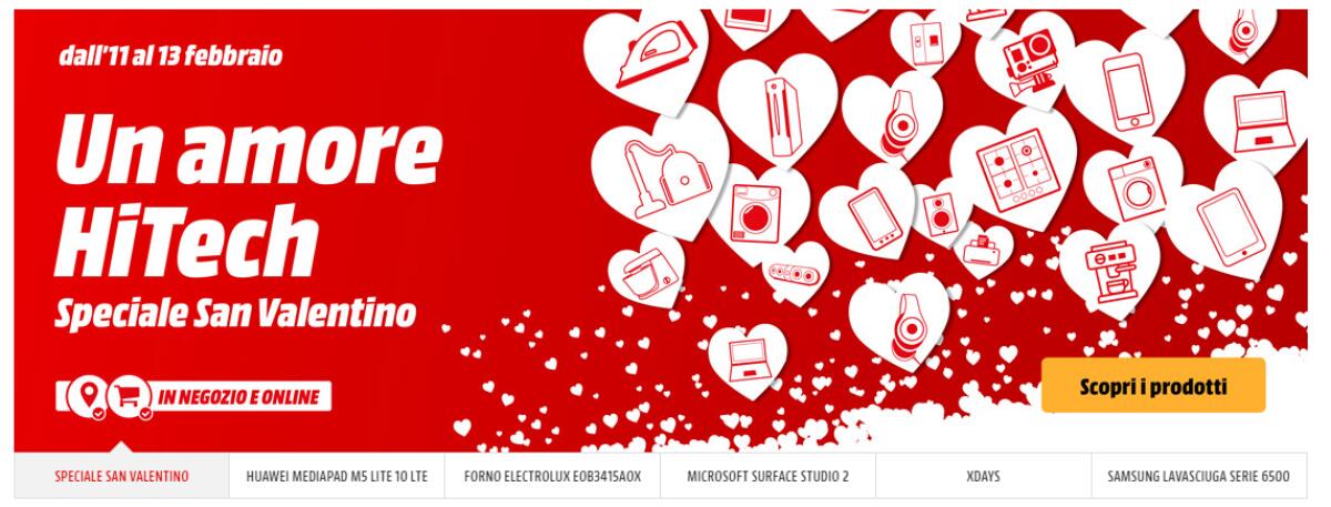 MediaWorld lancia la promo San Valentino Un amore HiTech ma solo per pochi giorni - 