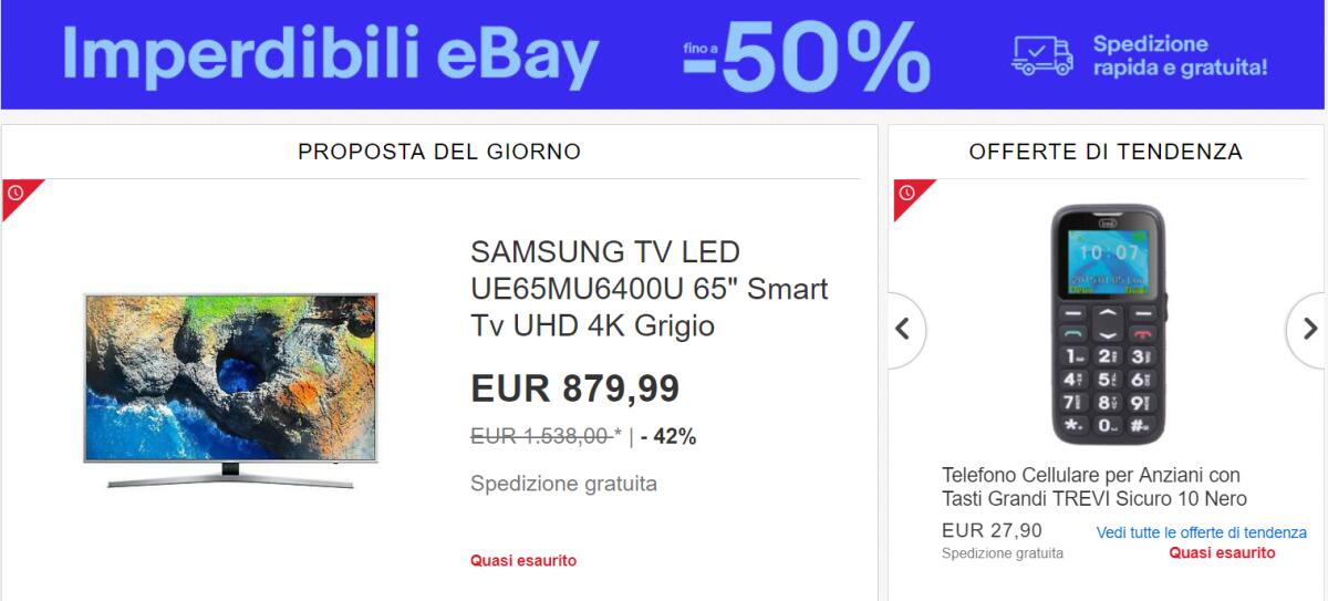 Su eBay è nuovamente tempo delle offerte IMPERDIBILI con sconti fino al 50% - 