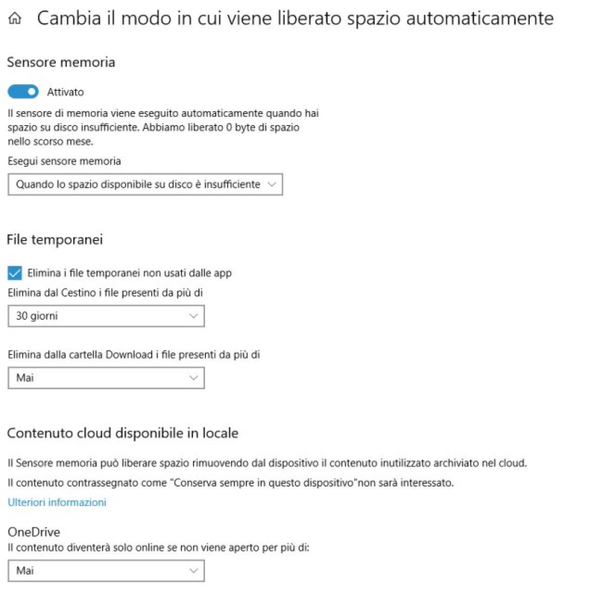 Impedire che Windows 10 cancelli File nella cartella Download - 