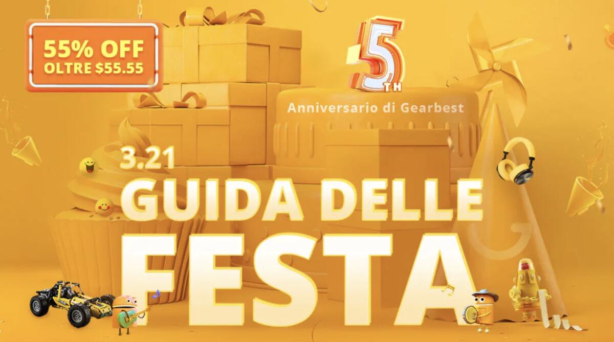 Quante offerte per il quinto compleanno di Gearbest - 