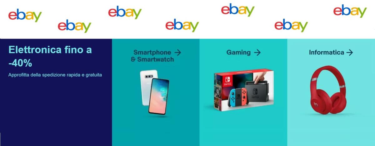 eBay Tech Fino a -40% con sconti su tanti prodotti di Elettronica - 