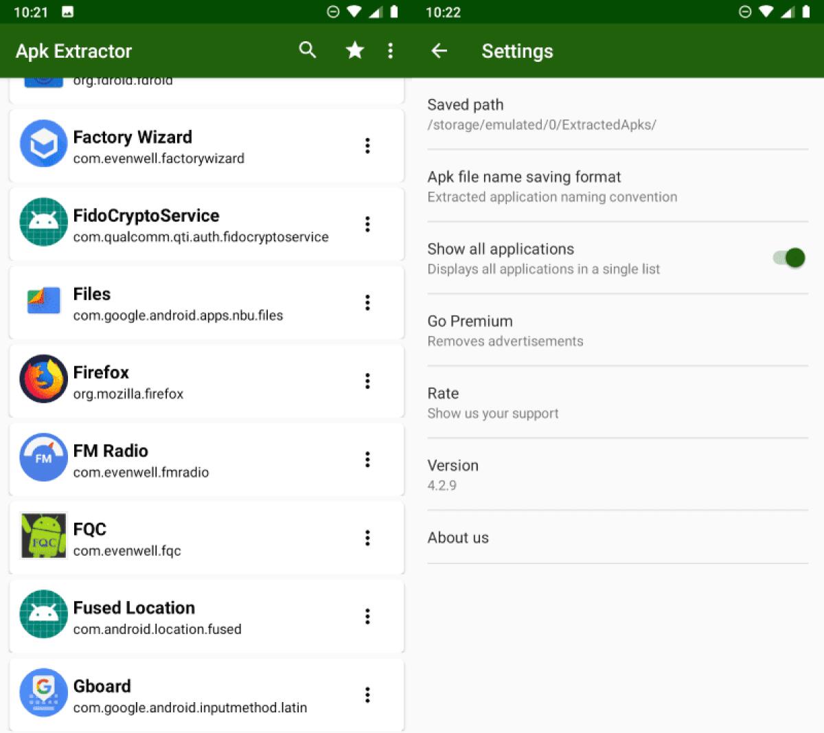 APK Extractor è un'app Android per Estrarre file APK delle App installate sul nostro Smartphone/Tablet - 
