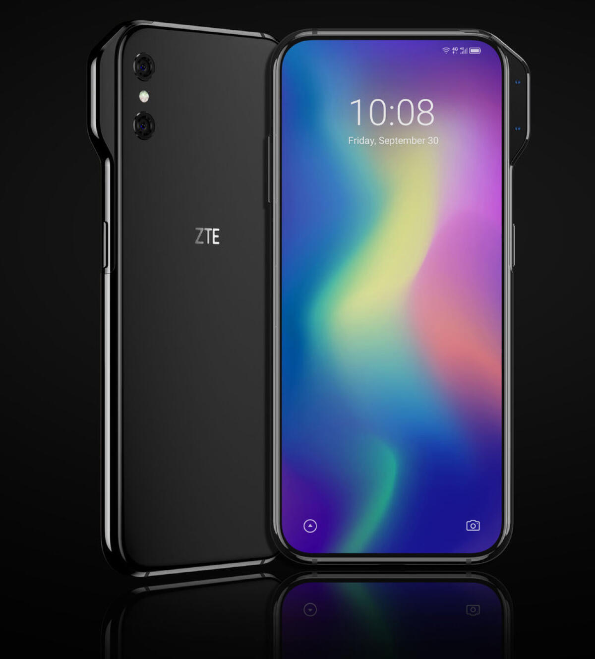 Ecco l'assurdo design dello smartphone ZTE per eliminare Notch e Foro - 