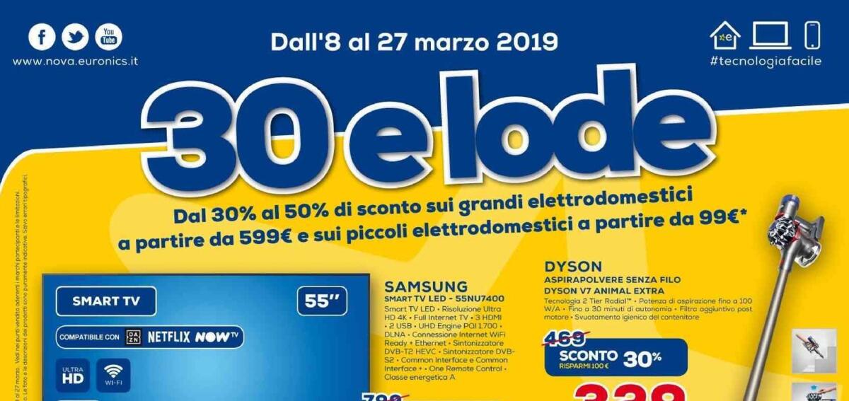 Volantino Euronics 30 E LODE valido fino al 27 marzo - 