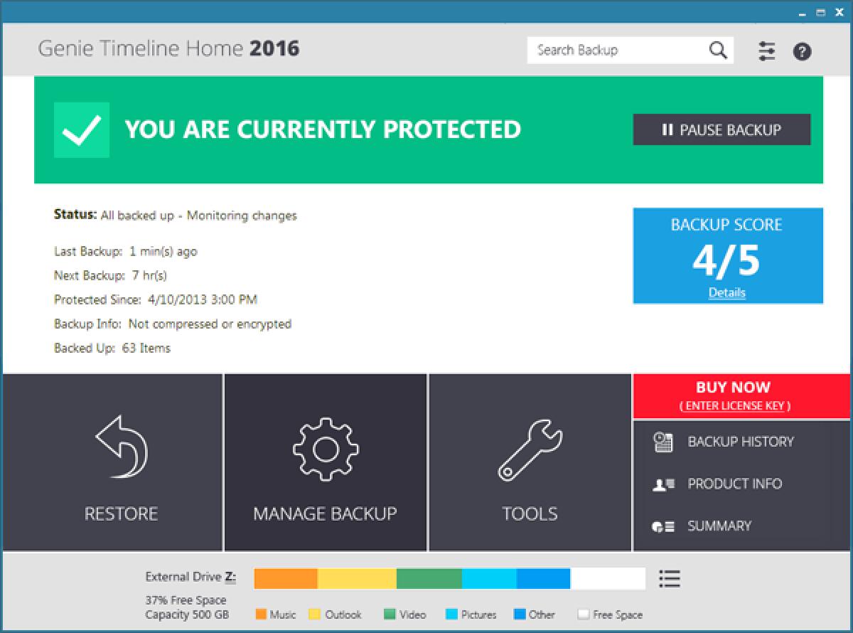 Impostare Backup automatici sul tuo PC con Genie Timeline - 