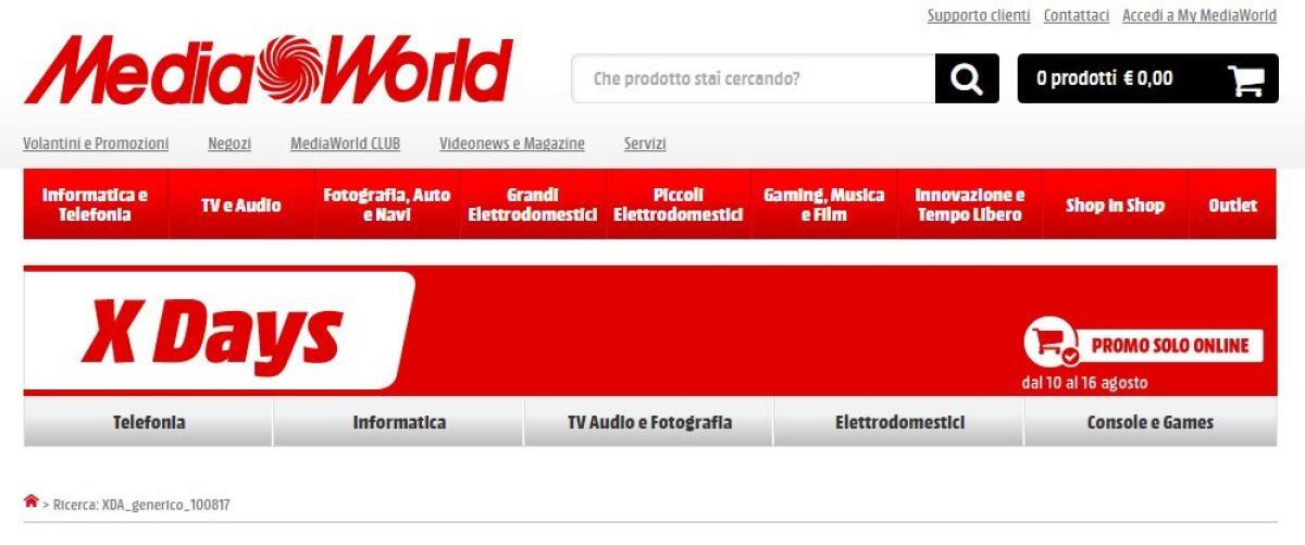Fino al 30 aprile scattano gli X Days su MediaWorld.it: Ecco le migliori Offerte - 
