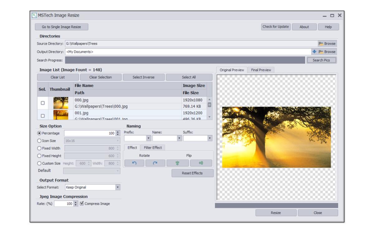 Ridimensionare, comprimere, ruotare, rinominare e convertire Immagini in modalità batch - 