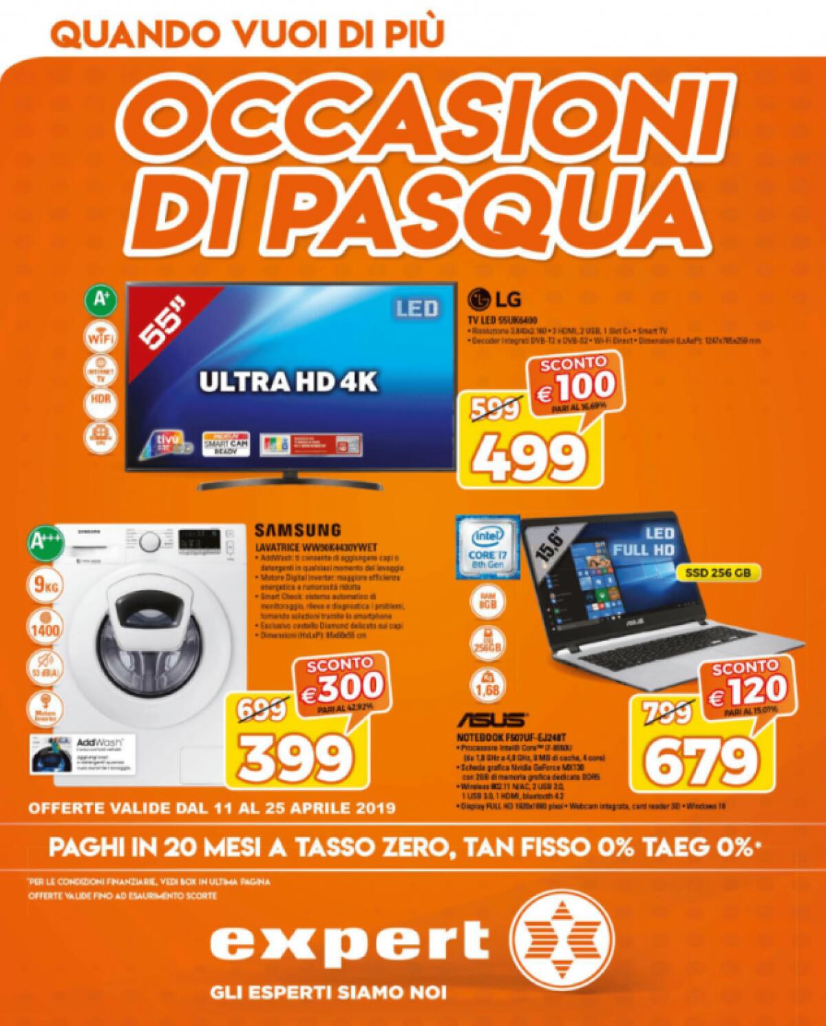 Expert lancia il Volantino OCCASIONI DI PASQUA - 