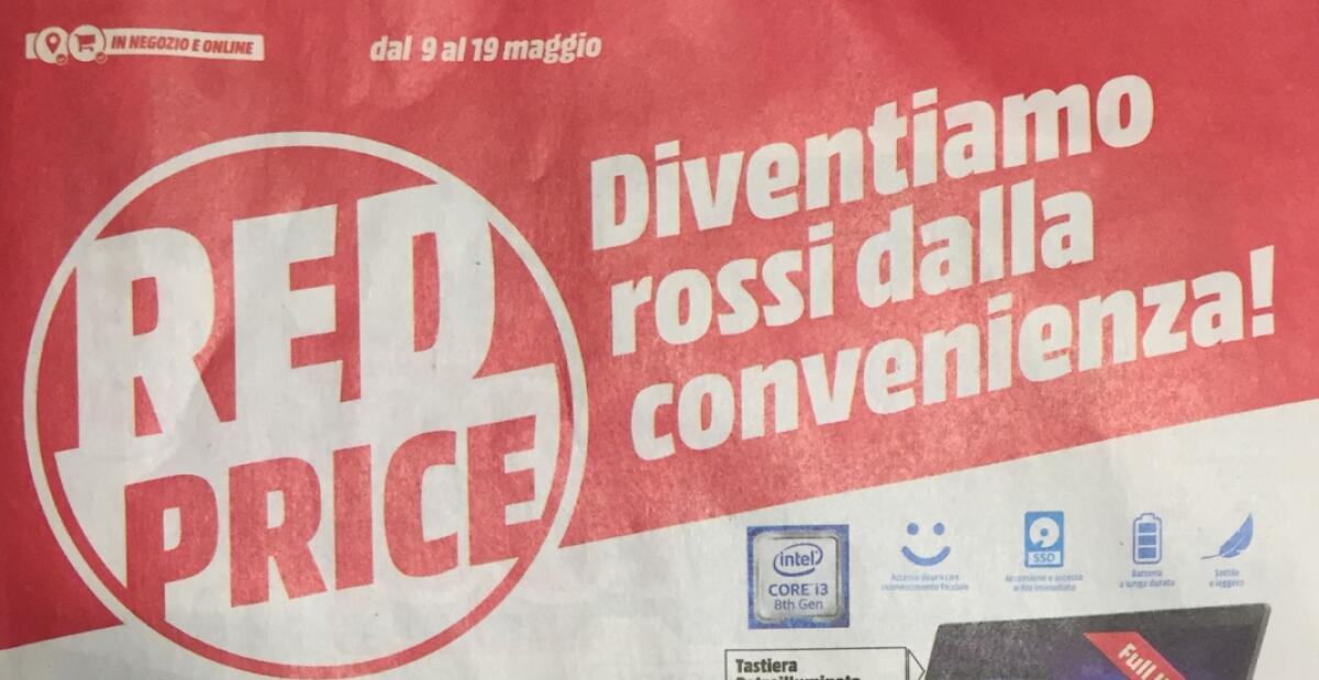 MediaWorld RED PRICE maggio 2019 con in regalo la NOW TV Smart Stick - 