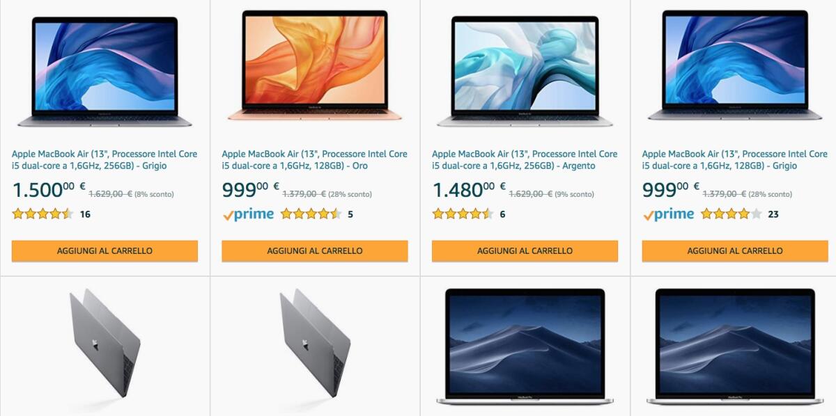 MacBook, MacBook Air e MacBook Pro in SUPER SCONTO su Amazon - 