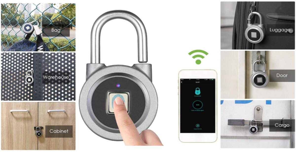 Lucchetto Smart Bluetooth con Lettore Impronte in Super Offerta - 