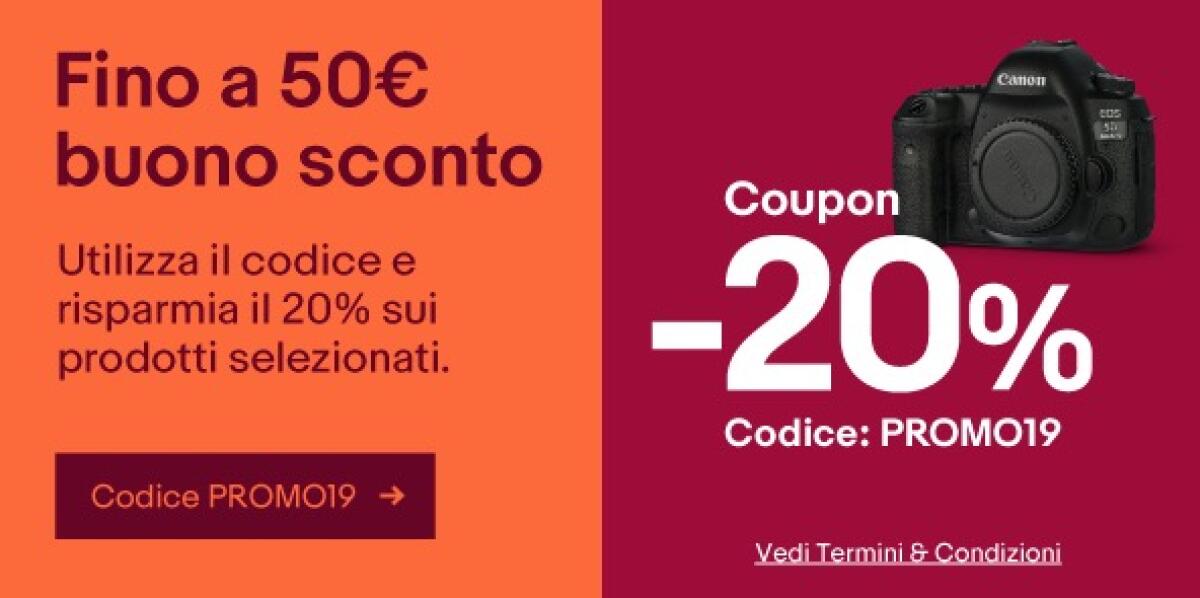 Coupon eBay: risparmia fino al 20% con questo codice sconto - 