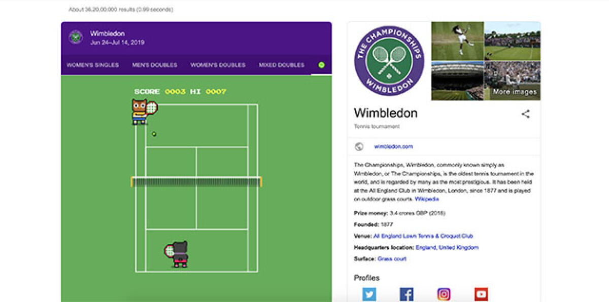 Come giocare a tennis su Google - 