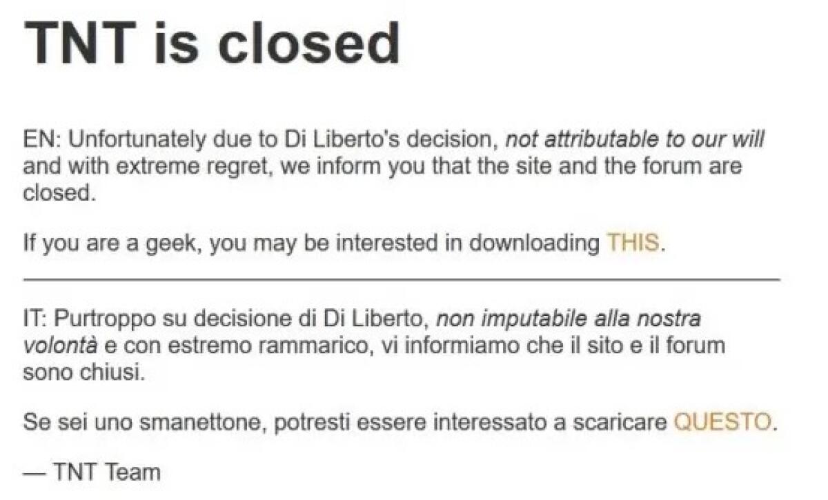 INCREDIBILE: Culturadigitale.me riporta in vita TNT Village - 