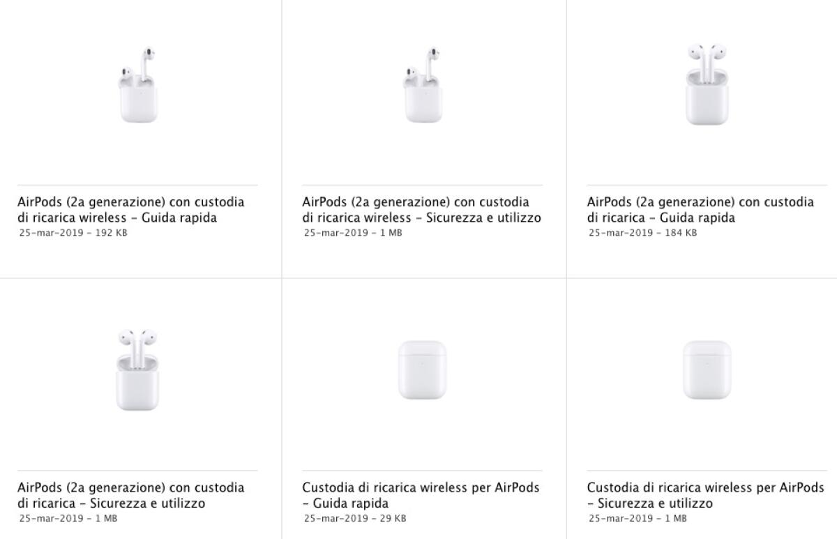 AirPods Istruzioni PDF - 