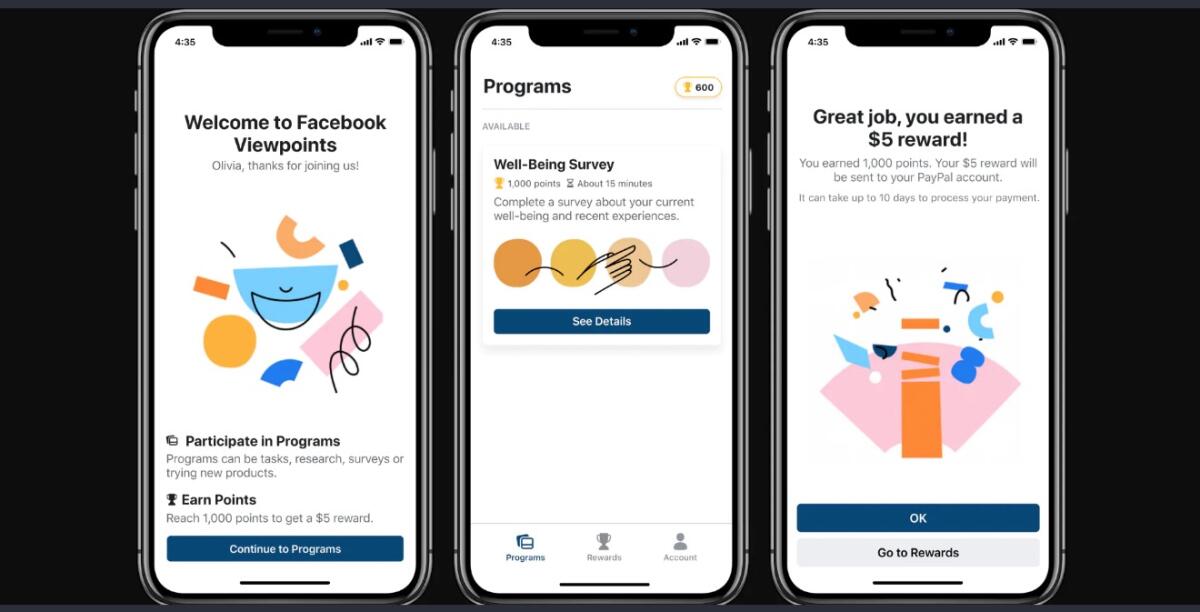Guadagnare con sondaggi di Facebook Viewpoints - 