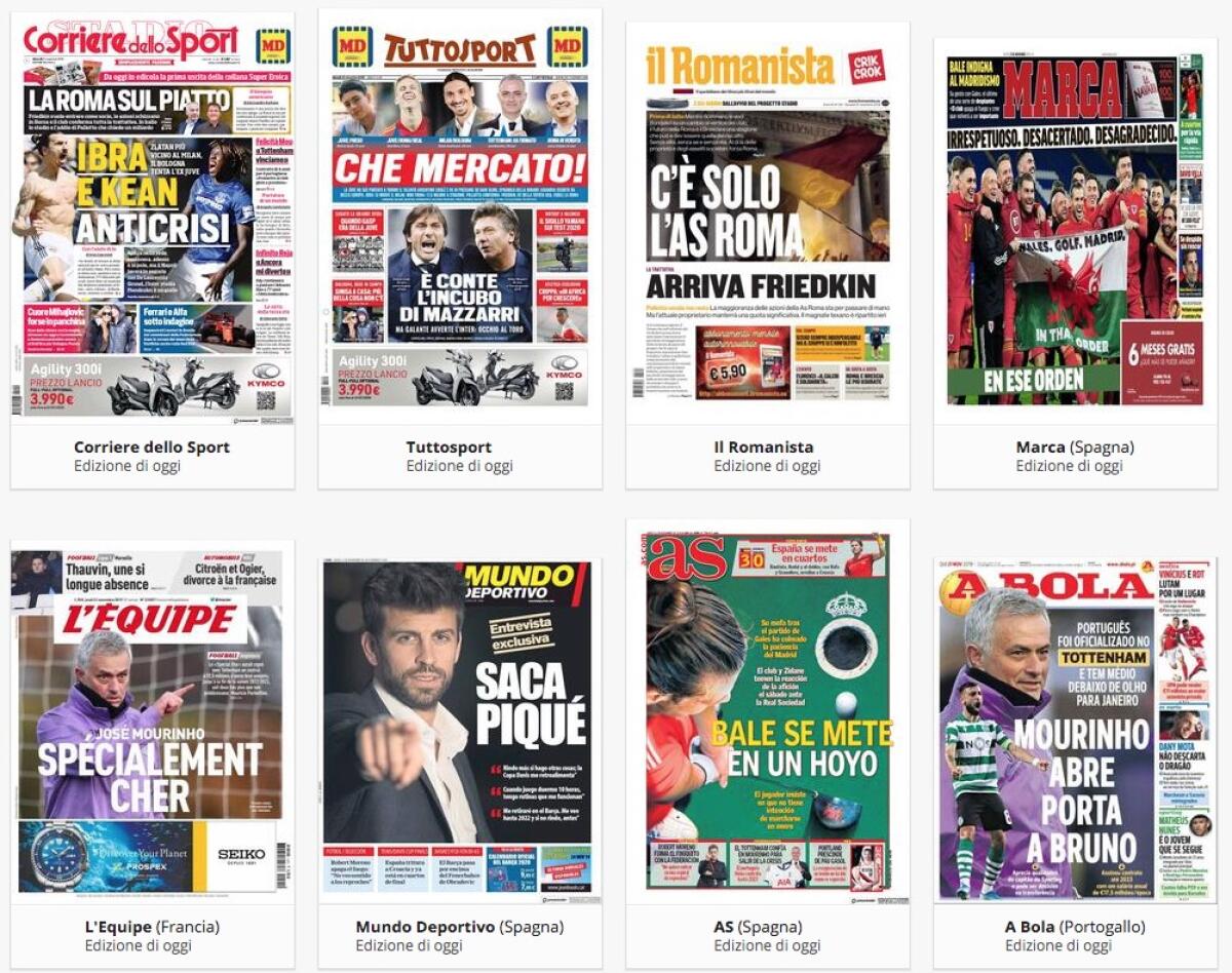 Prime pagine quotidiani sportivi oggi: ecco dove trovarle - 
