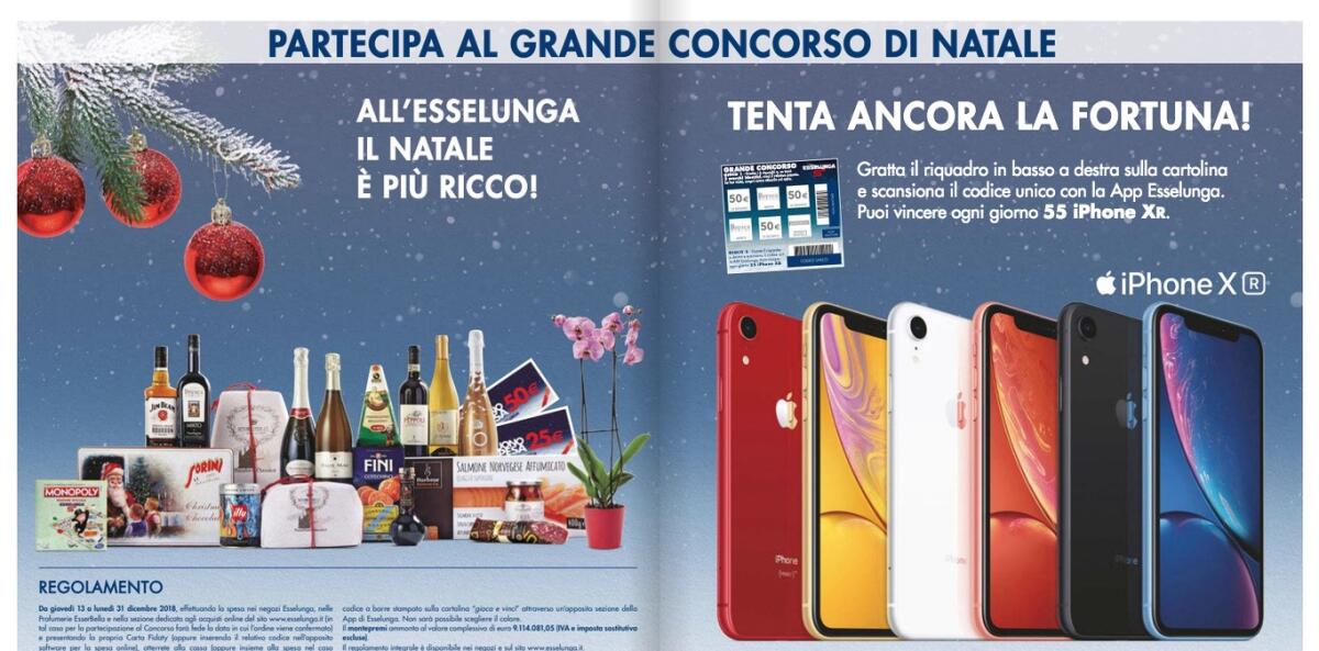 Concorso Esselunga Natale: 300.000 premi, 1.500 iPhone, 100 automobili | COME FUNZIONA - 