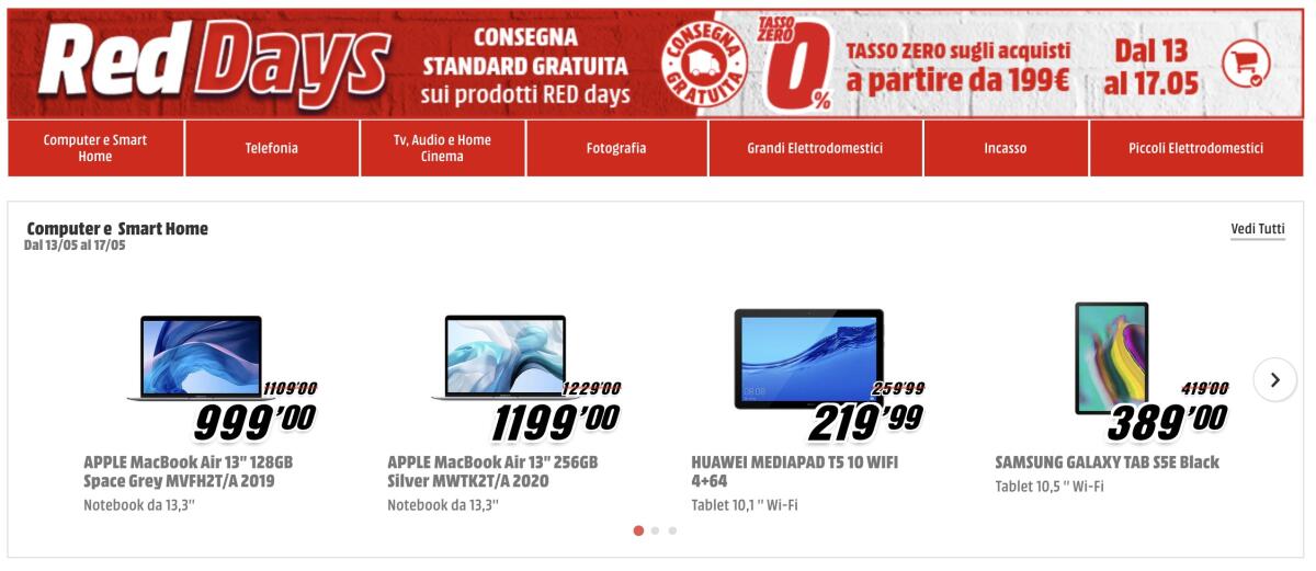 Mediaworld Red Days: LE MIGLIORI OFFERTE - 