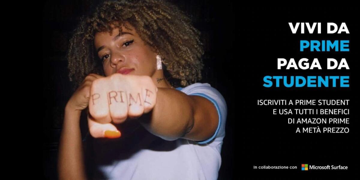 10 euro di sconto per chi ha Amazon Prime Student - 
