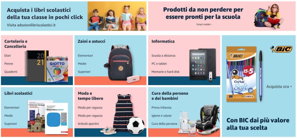 Amazon lancia il negozio “Pronti per la scuola" con TANTE OFFERTE - 