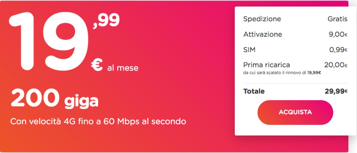 Come avere 200 Giga a 60 Mbps con Ho Mobile [NUOVA OFFERTA] - 