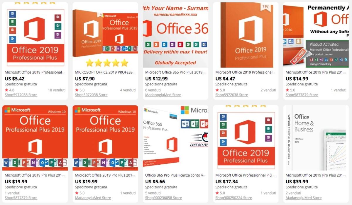 Licenza Office 2019 e Office 365 a 5 euro su AliExpress: ECCO COME - 