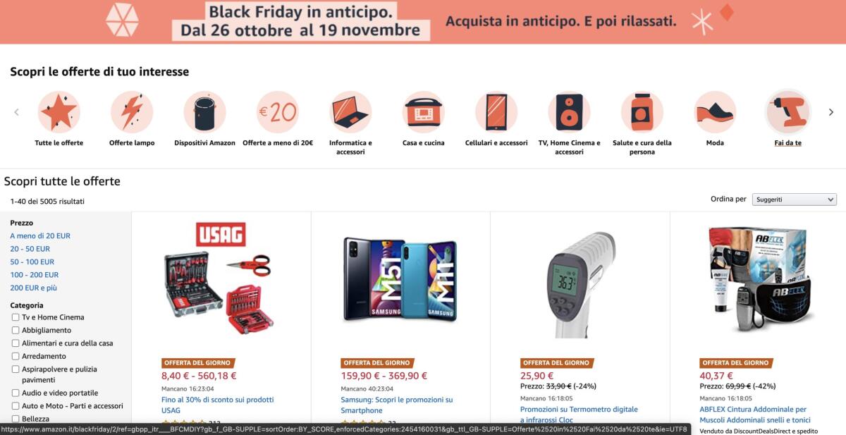 Amazon anticipa il Black Friday 2020: le offerte iniziano OGGI - 