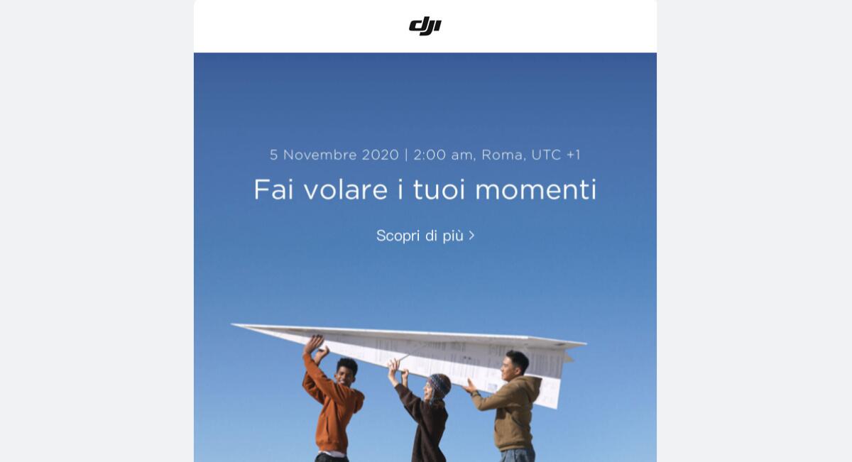 DJI Mavic Mini 2: presentazione il 5 Novembre - 