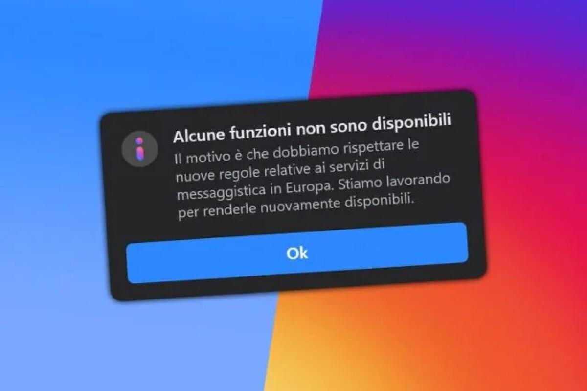 “Alcune funzioni non sono disponibili” Instagram e Messenger: Cosa Significa Il Messaggio? - 