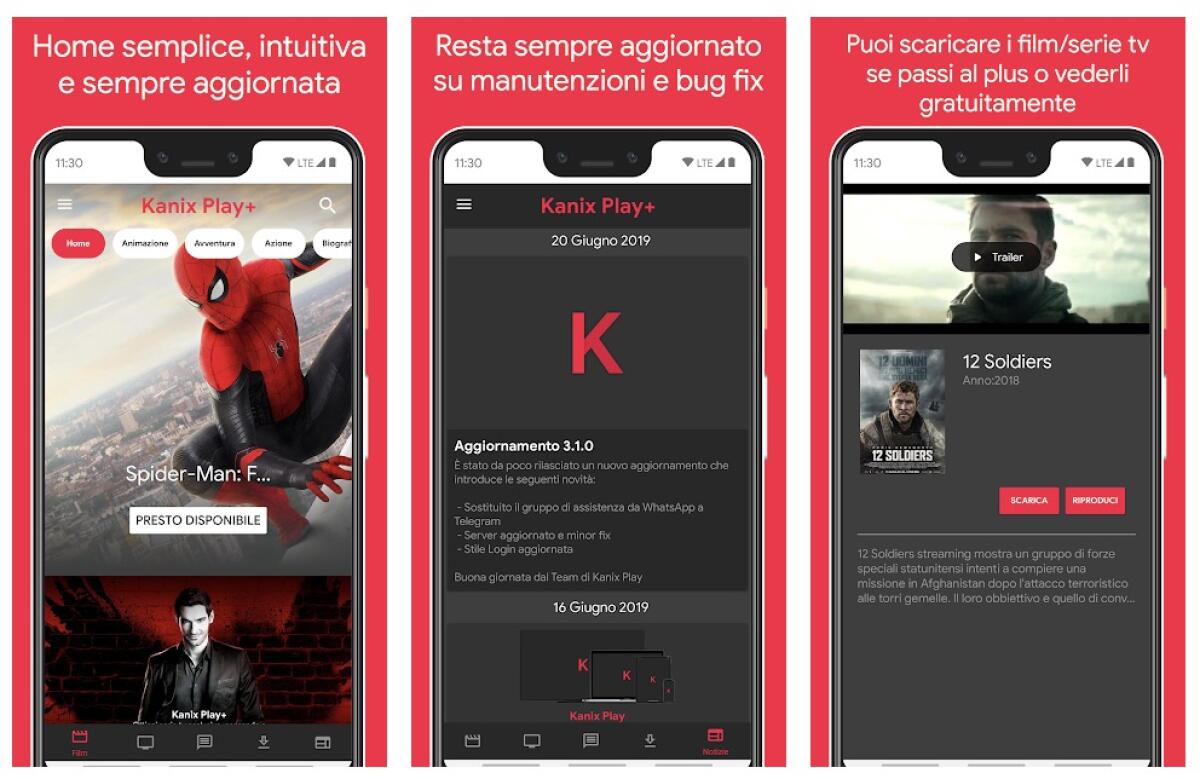 App Film E Serie TV Streaming Android Gratis: Kanix Play - 