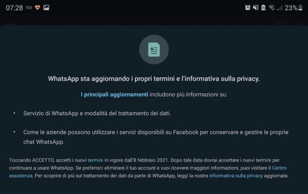 WhatsApp sta aggiornando i propri termini: Cosa Vuol Dire? - 