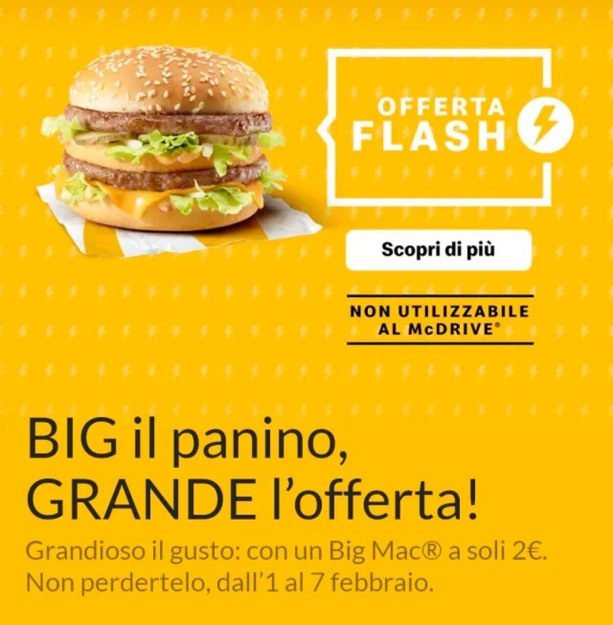 Come avere il panino Big Mac di McDonald’s a soli 2 euro - 