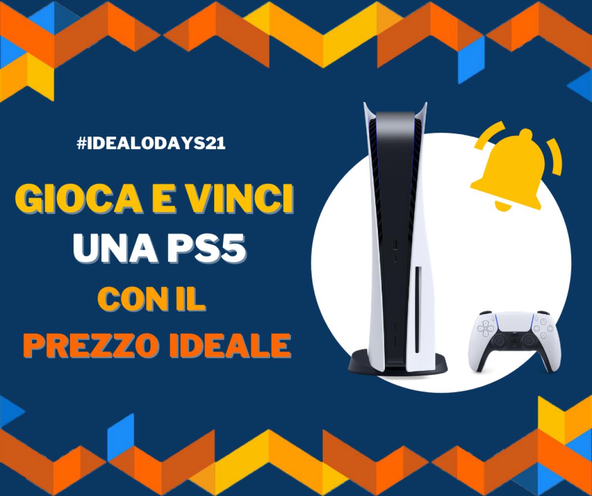 Prova a vincere la nuova Playstation 5 con Idealo - 